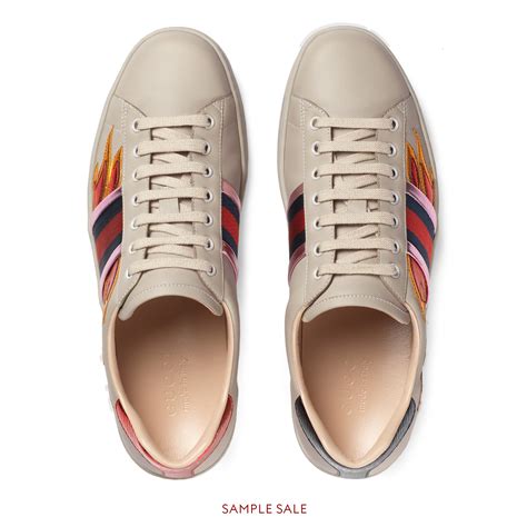 gucci ace low top flame trainers|Gucci ace flames.